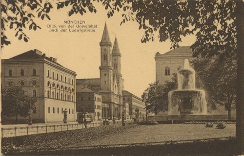 Blick von der Universität nach der Ludwigstraße